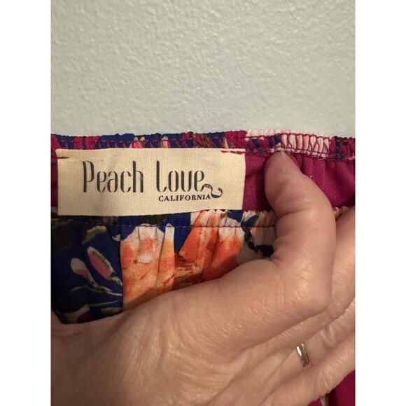Peach Love California Pink Floral Bohemian Romper Sz S(R37) - Picture 7 of 12